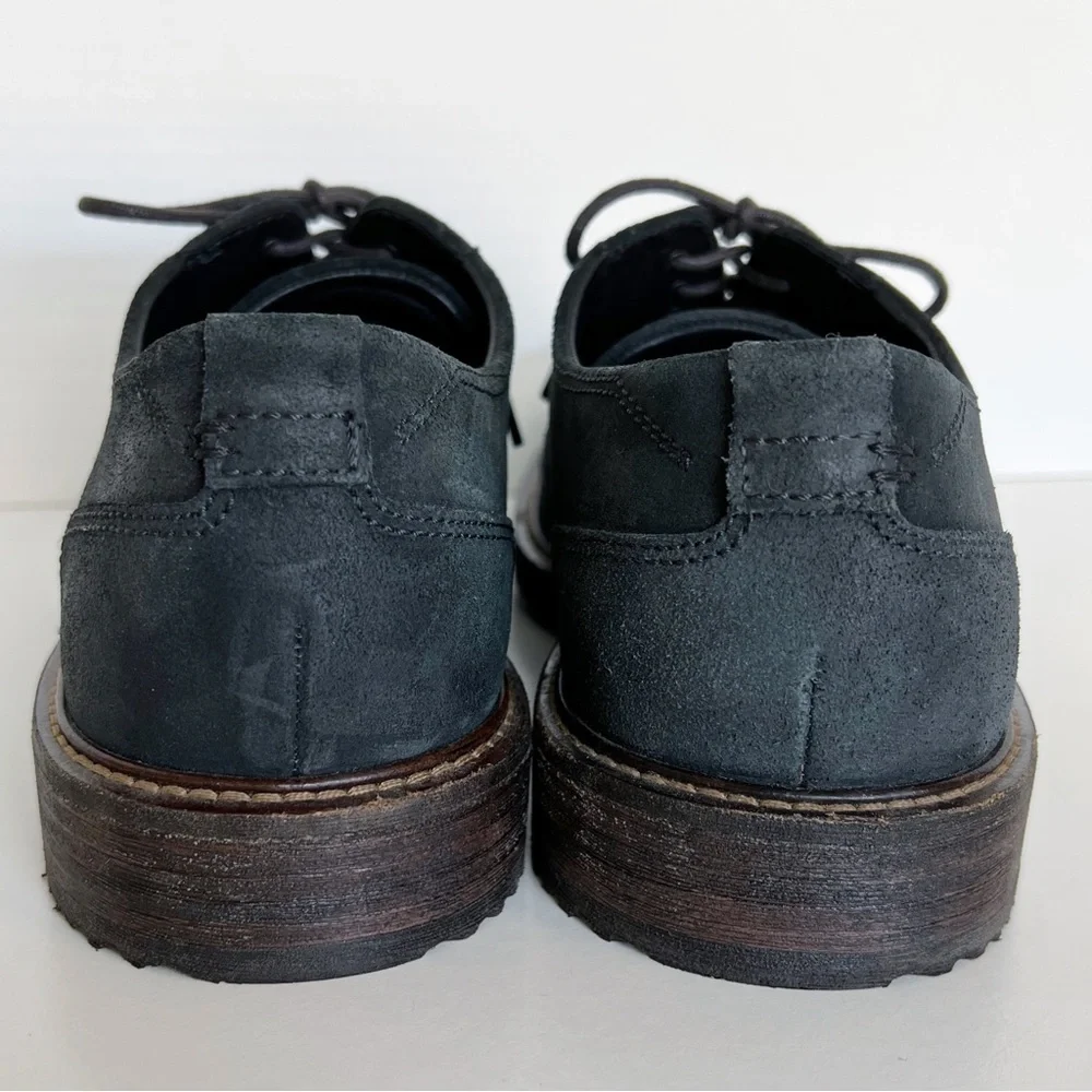 ✖️SOLD✖️•ECCO• NWOB Kenton Oxford Tie Dress Shoe in Black Oiled Suede - Picture 9 of 13